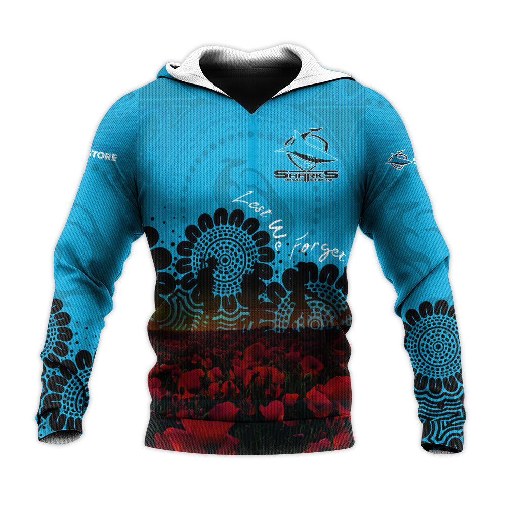 cronulla-sutherland-sharks-hoodie-aboriginal-rugby-anzac-day-poppy-with-soldiers-nrl