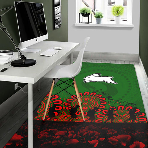 south-sydney-rabbitohs-area-rug-aboriginal-rugby-anzac-day-poppy-with-soldiers-nrl