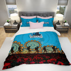 gold-coast-titans-bedding-set-aboriginal-rugby-anzac-day-poppy-with-soldiers-nrl
