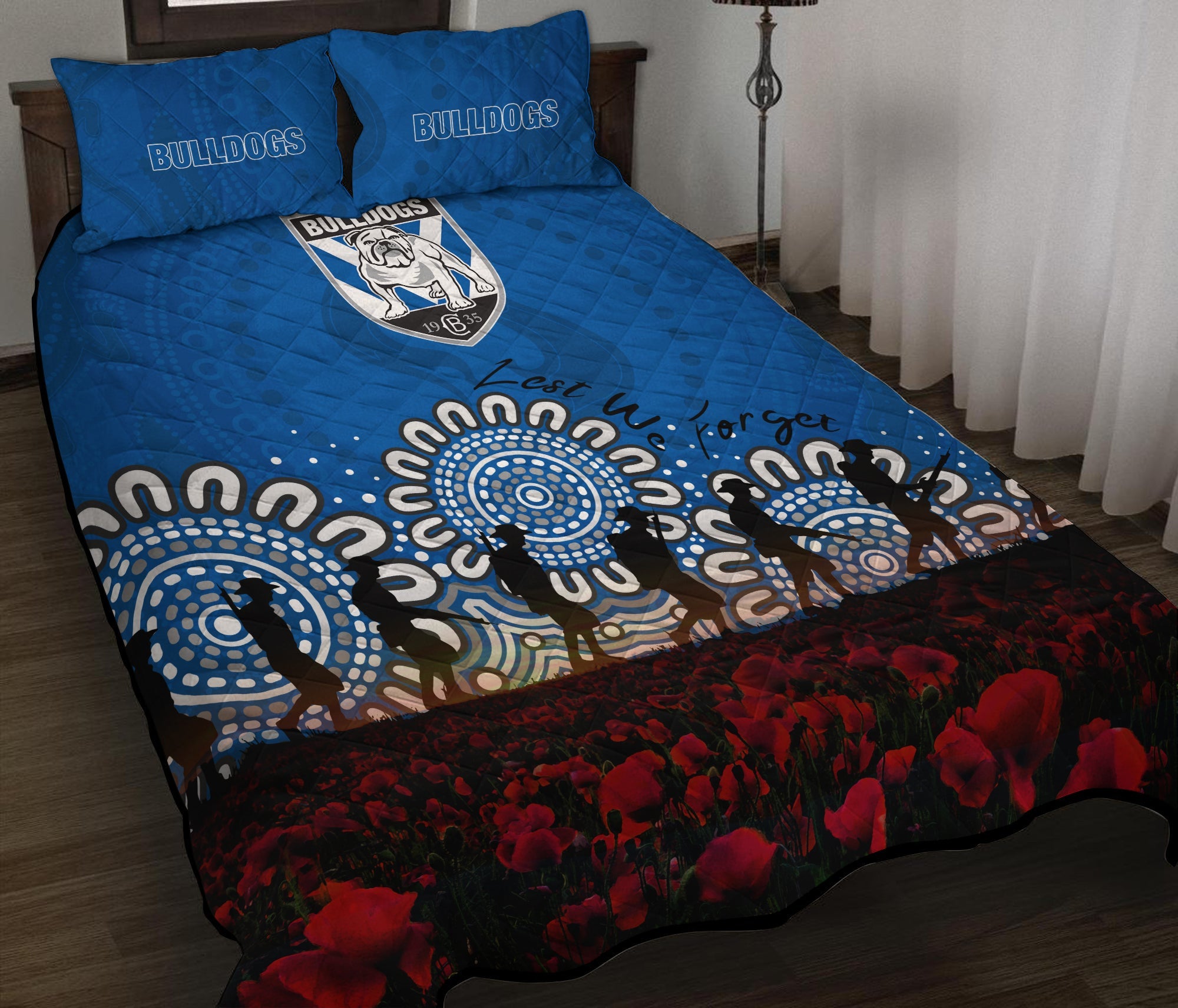 canterbury-bankstown-bulldogs-quilt-bed-set-aboriginal-rugby-anzac-day-poppy-with-soldiers-nrl