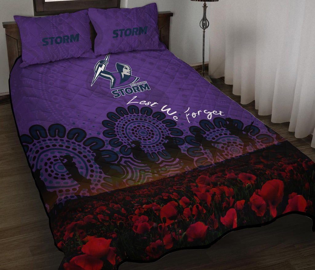melbourne-storm-quilt-bed-set-aboriginal-rugby-anzac-day-poppy-with-soldiers-nrl
