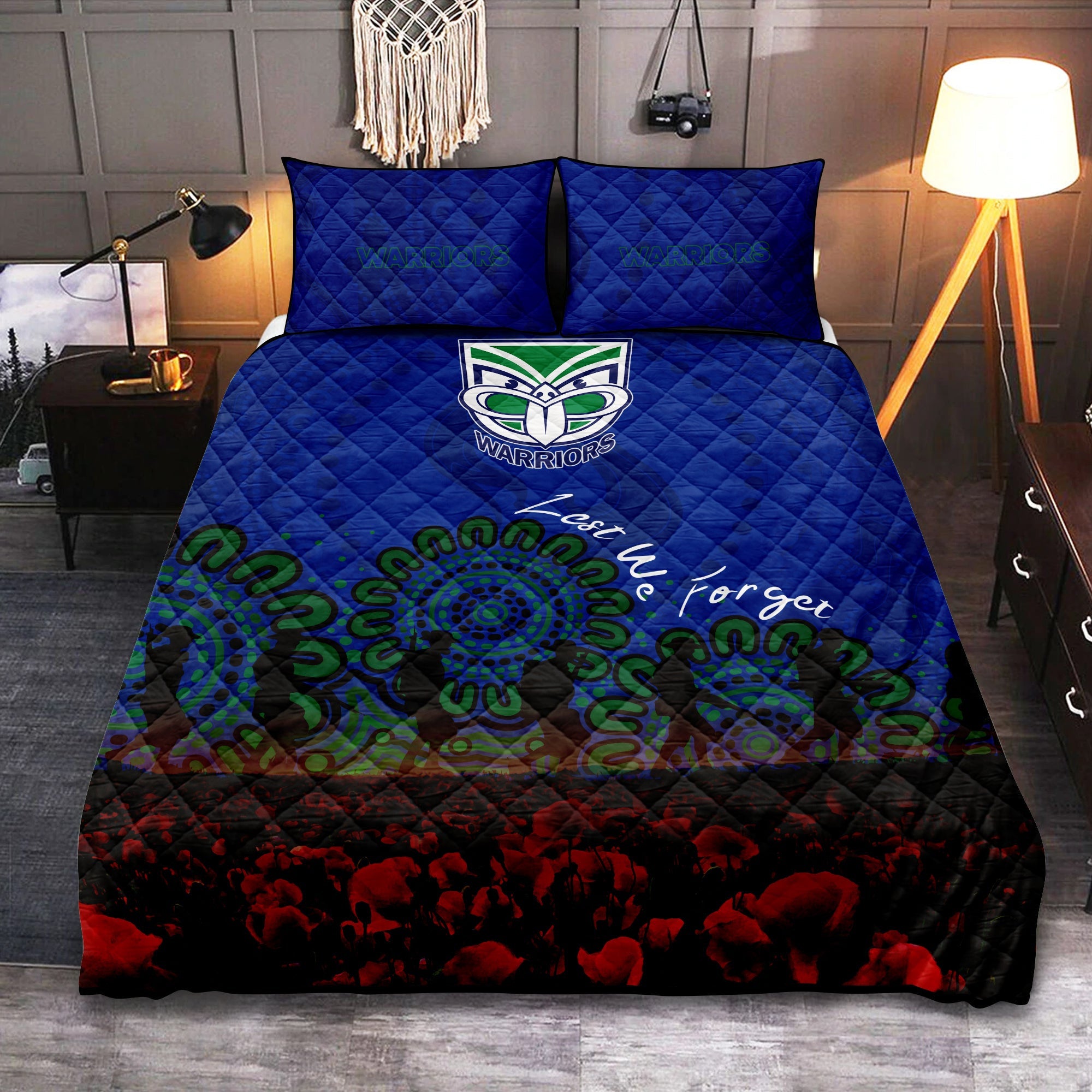 new-zealand-warriors-quilt-bed-set-aboriginal-rugby-anzac-day-poppy-with-soldiers-nrl