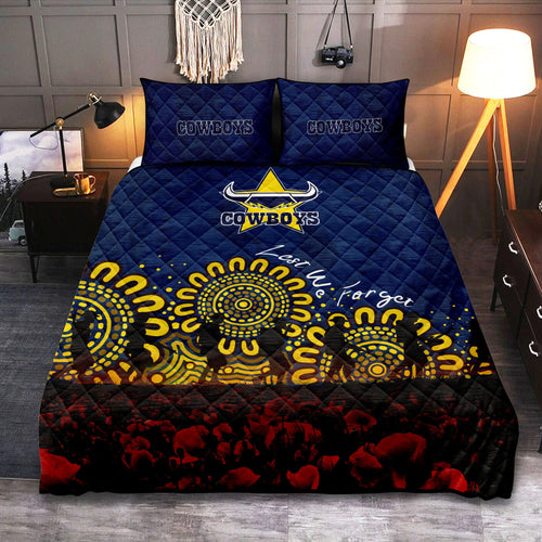 north-queensland-cowboys-quilt-bed-set-aboriginal-rugby-anzac-day-poppy-with-soldiers-nrl