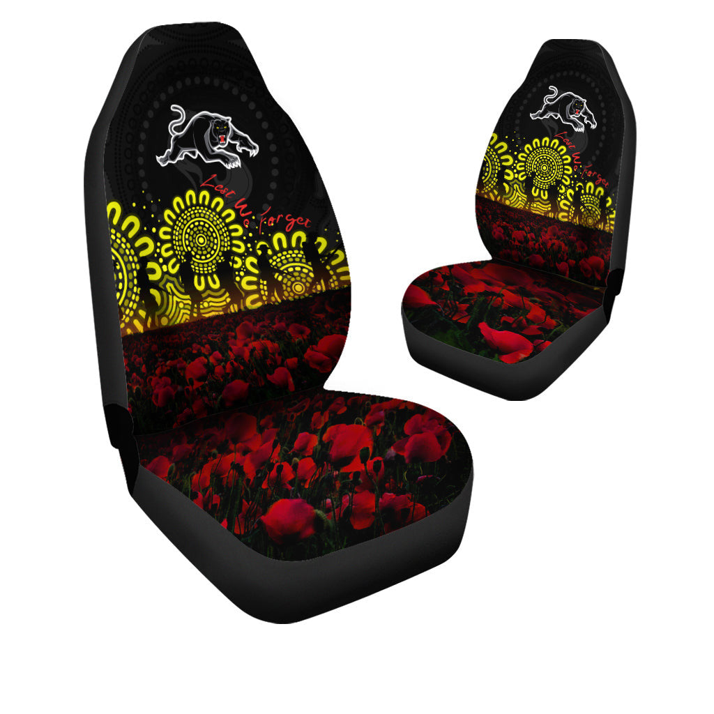 penrith-panthers-car-seat-covers-aboriginal-rugby-anzac-day-poppy-with-soldiers-nrl