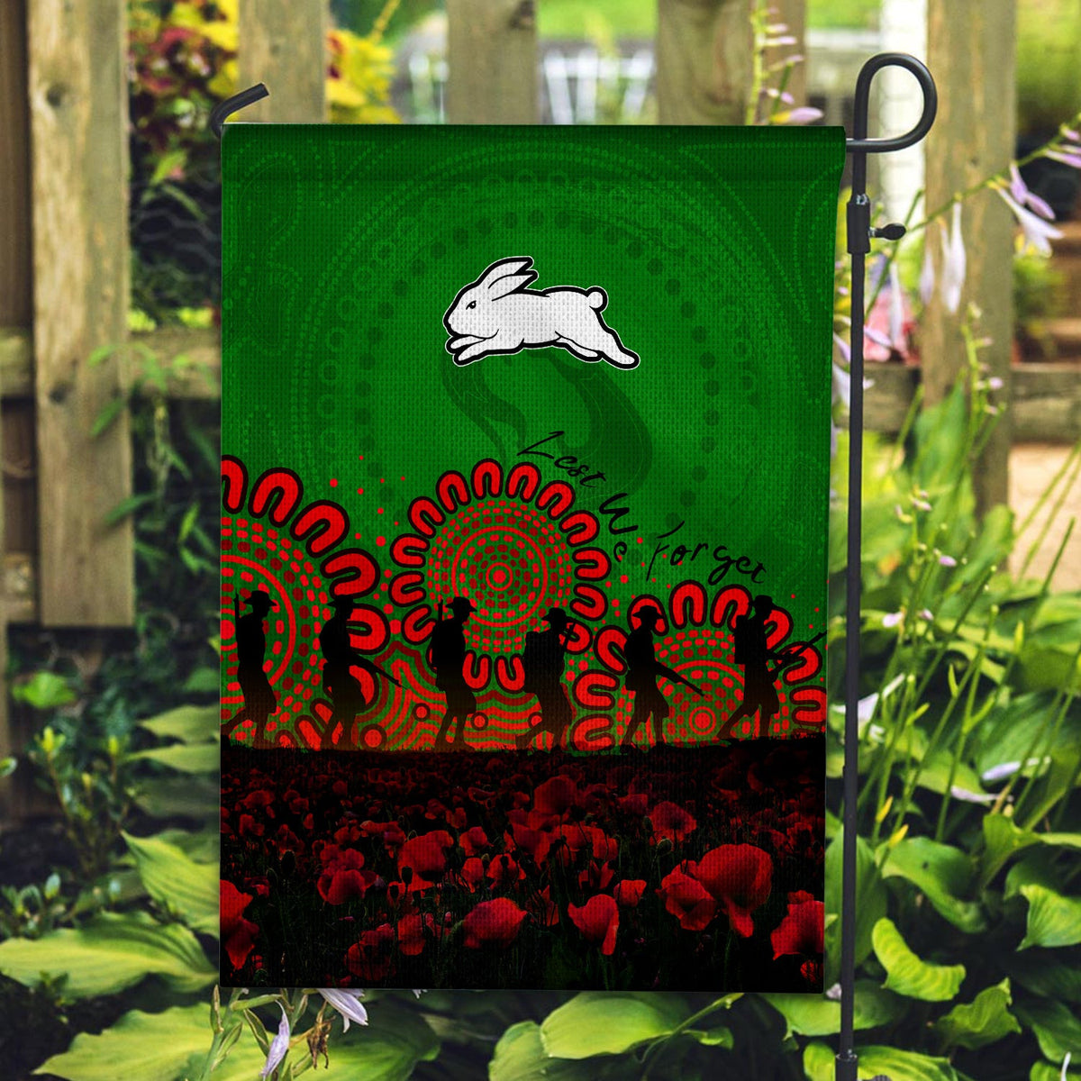 south-sydney-rabbitohs-flags-aboriginal-rugby-anzac-day-poppy-with-soldiers-nrl