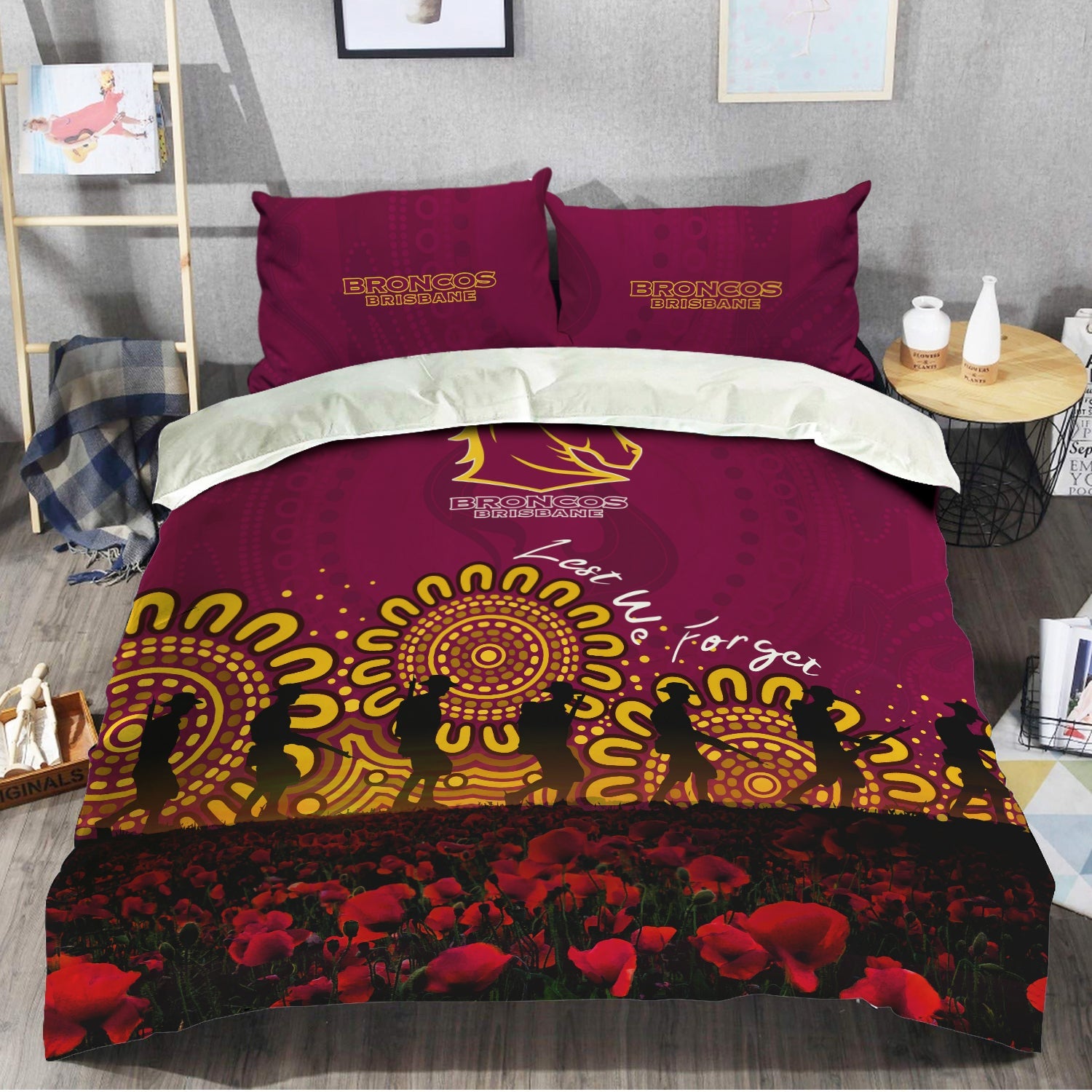 brisbane-broncos-bedding-set-aboriginal-rugby-anzac-day-poppy-with-soldiers-nrl