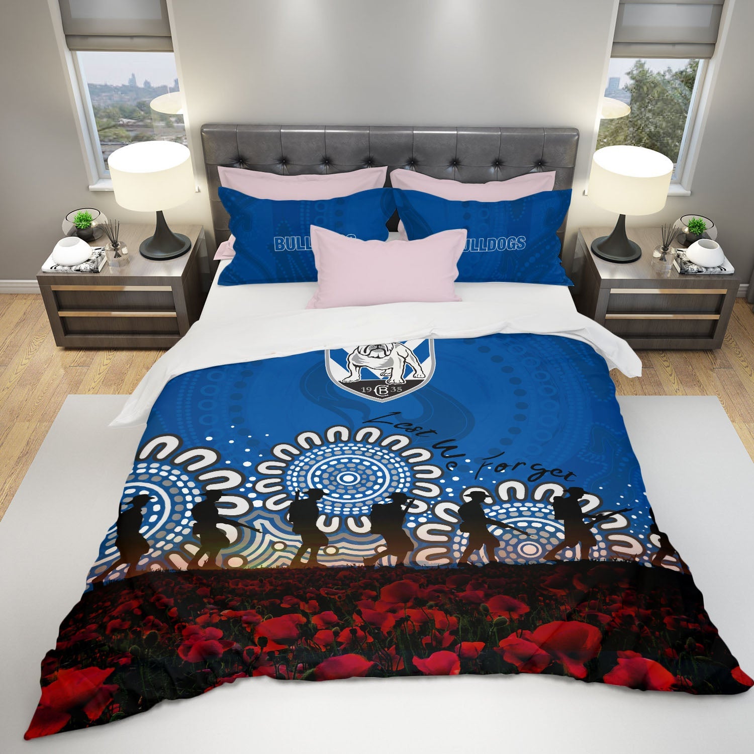 canterbury-bankstown-bulldogs-bedding-set-aboriginal-rugby-anzac-day-poppy-with-soldiers-nrl