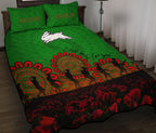 south-sydney-rabbitohs-quilt-bed-set-aboriginal-rugby-anzac-day-poppy-with-soldiers-nrl