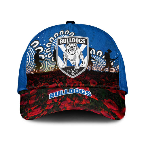 canterbury-bankstown-bulldogs-cap-aboriginal-rugby-anzac-day-poppy-with-soldiers-nrl