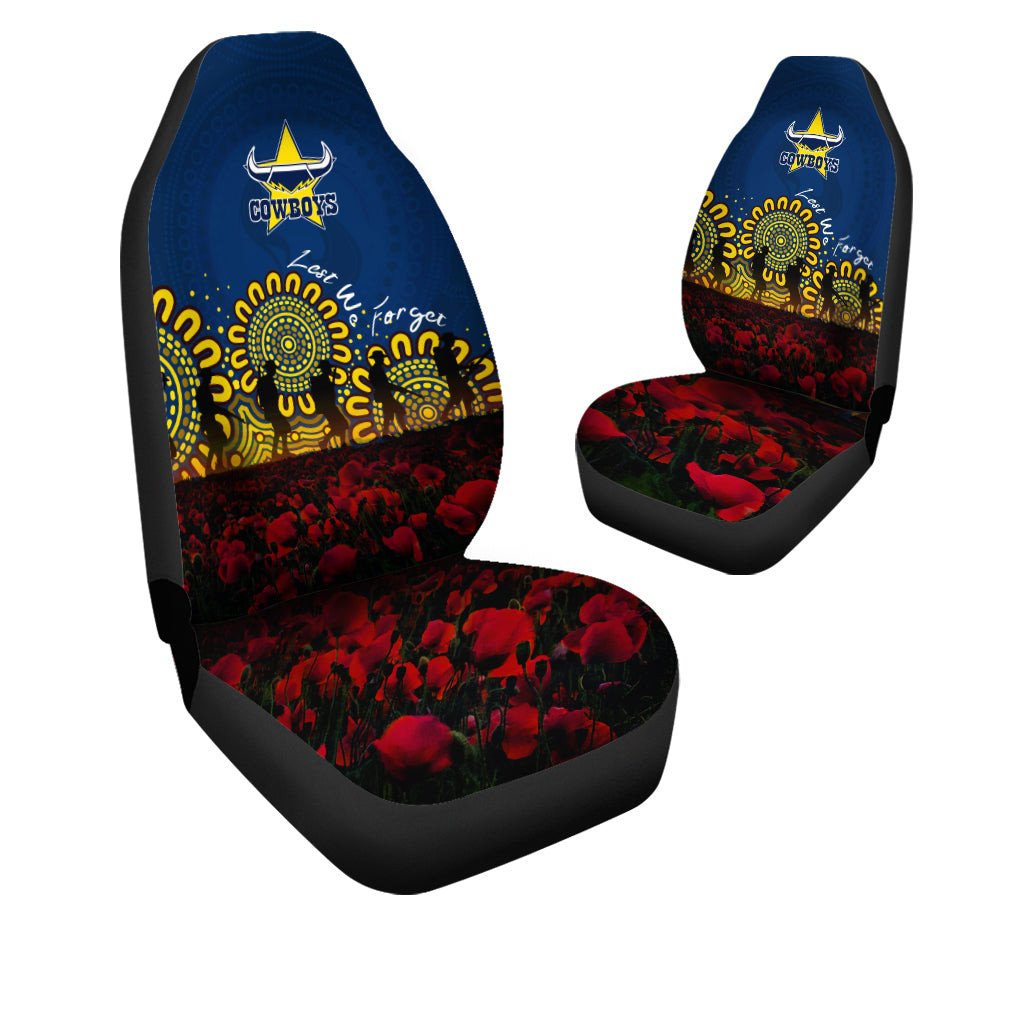 north-queensland-cowboys-car-seat-covers-aboriginal-rugby-anzac-day-poppy-with-soldiers-nrl