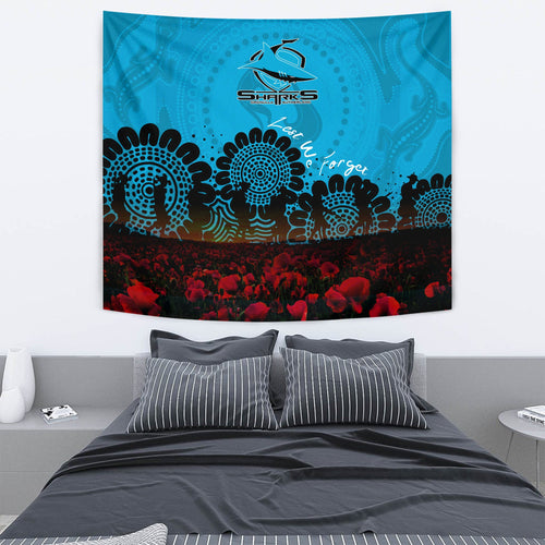 cronulla-sutherland-sharks-tapestry-aboriginal-rugby-anzac-day-poppy-with-soldiers-nrl