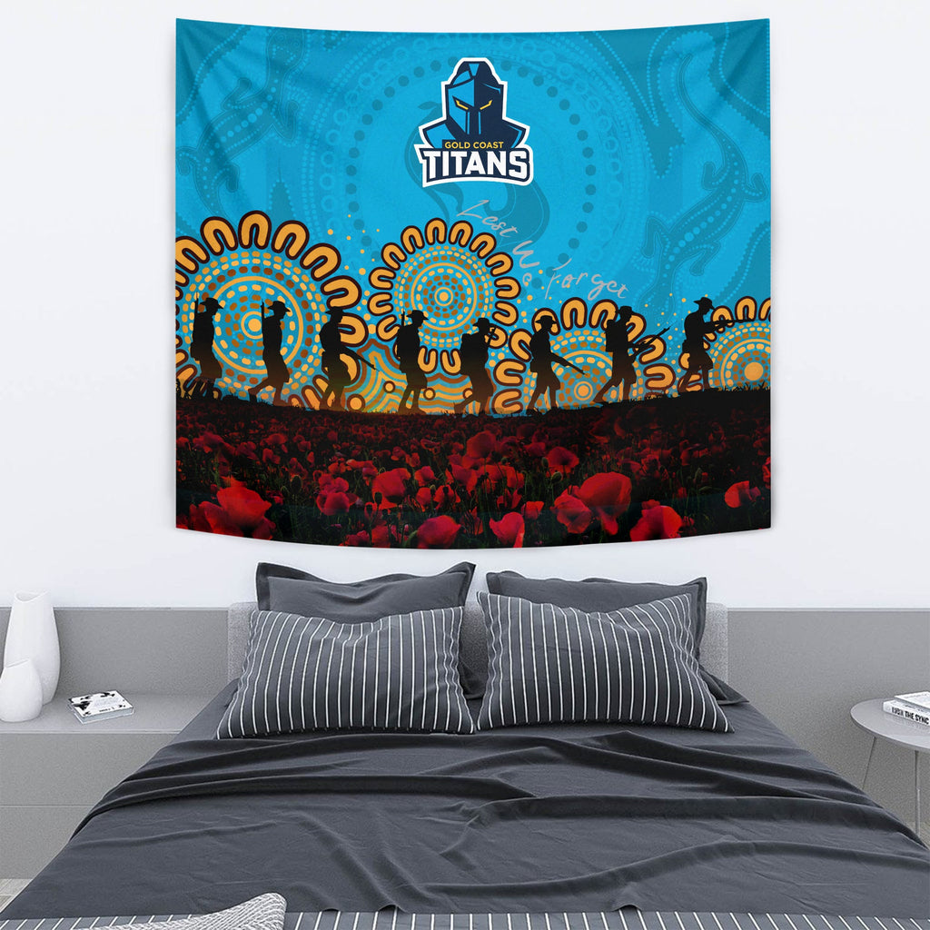 gold-coast-titans-tapestry-aboriginal-rugby-anzac-day-poppy-with-soldiers-nrl