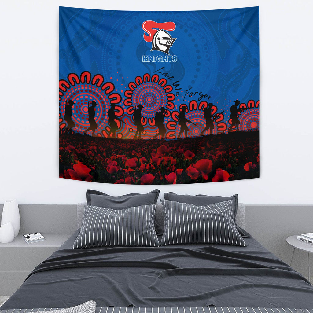 newcastle-knights-tapestry-aboriginal-rugby-anzac-day-poppy-with-soldiers-nrl