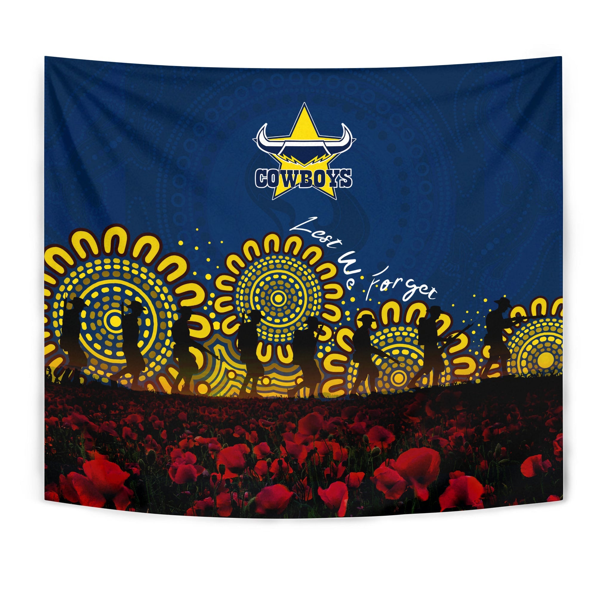 north-queensland-cowboys-tapestry-aboriginal-rugby-anzac-day-poppy-with-soldiers-nrl