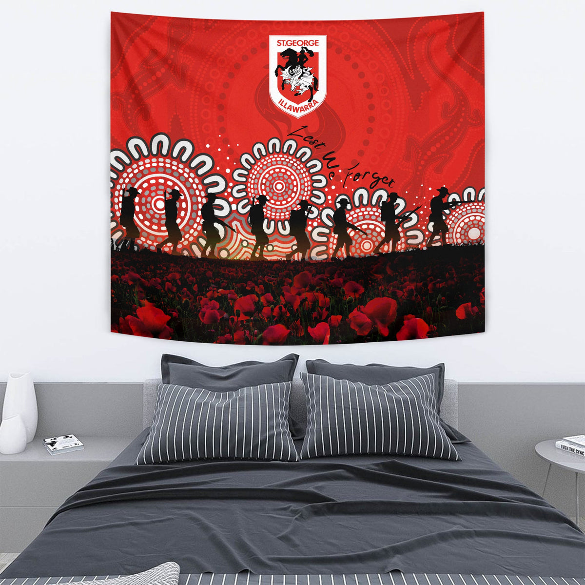 st-george-illawarra-dragons-tapestry-aboriginal-rugby-anzac-day-poppy-with-soldiers-nrl
