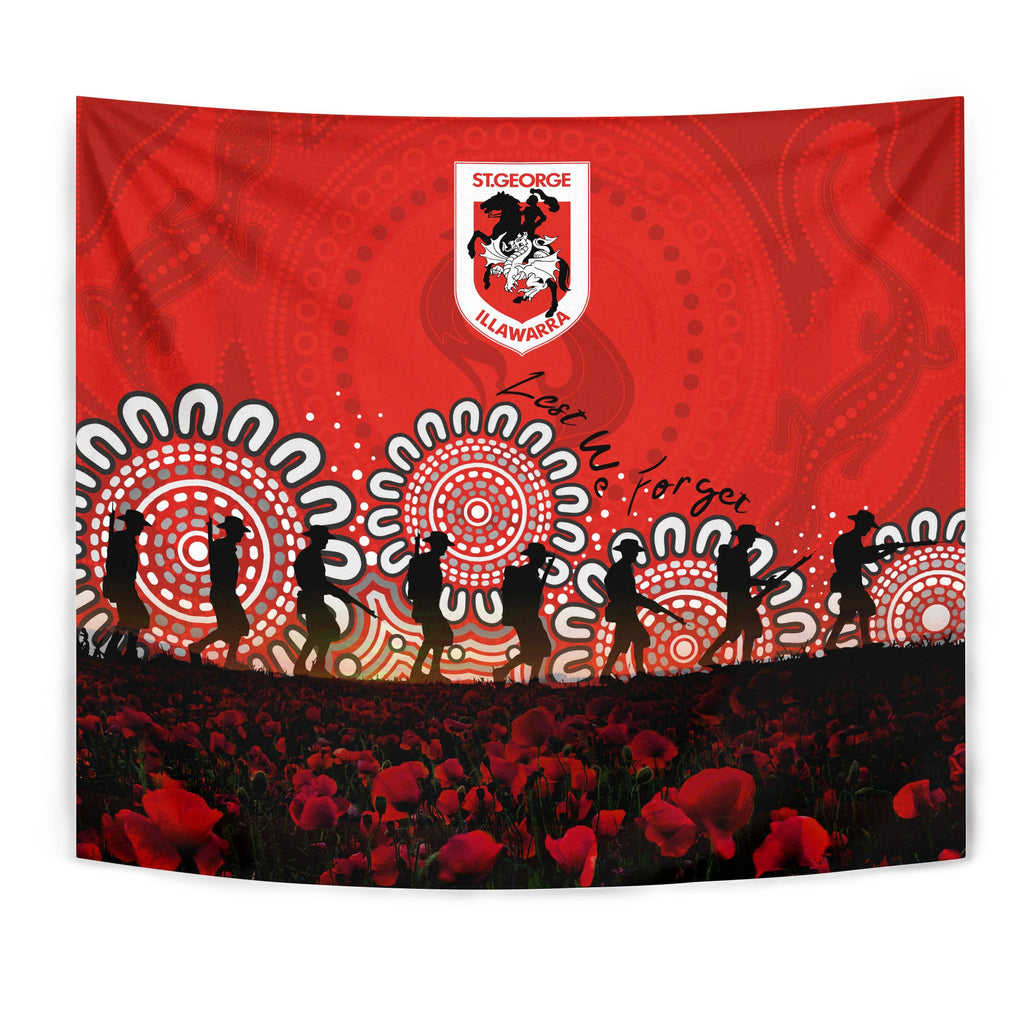 st-george-illawarra-dragons-tapestry-aboriginal-rugby-anzac-day-poppy-with-soldiers-nrl