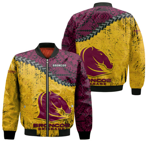 brisbane-broncos-bomber-jacket-grunge-polynesian-tattoo-nrl