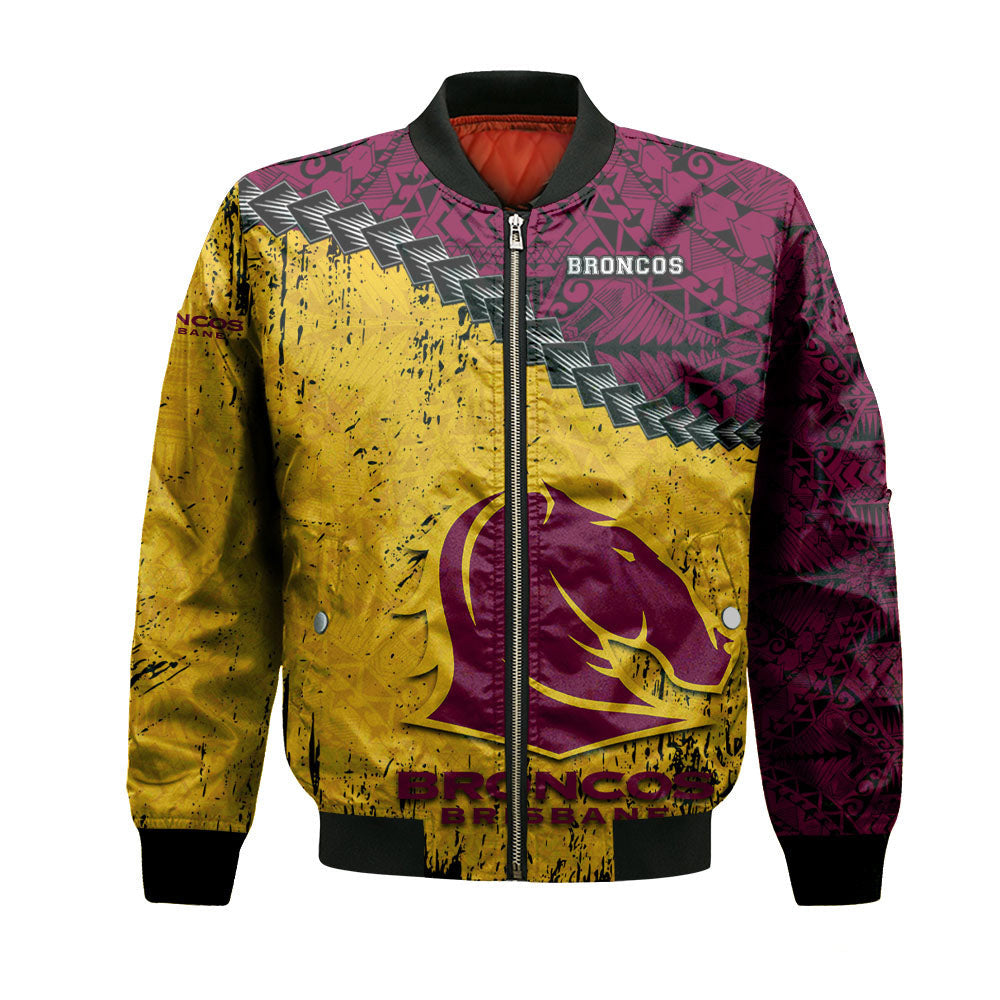 brisbane-broncos-bomber-jacket-grunge-polynesian-tattoo-nrl