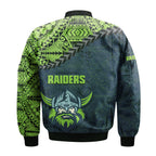 canberra-raiders-bomber-jacket-grunge-polynesian-tattoo-nrl