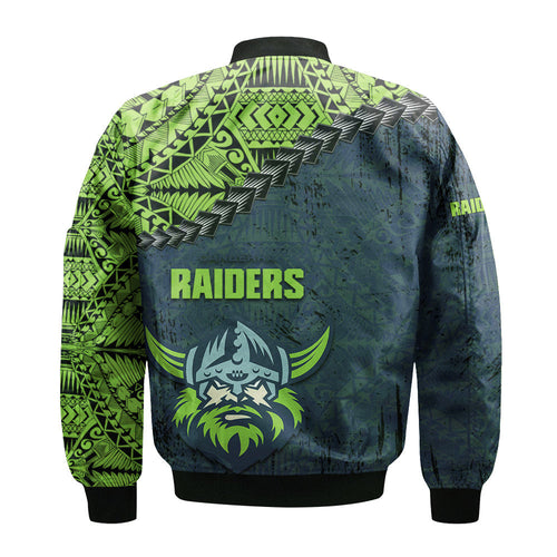 canberra-raiders-bomber-jacket-grunge-polynesian-tattoo-nrl