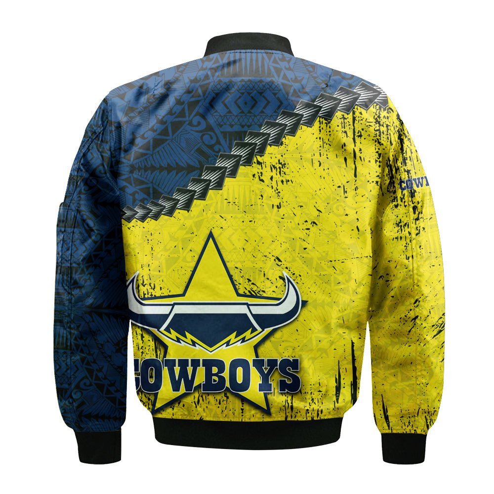 north-queensland-cowboys-bomber-jacket-grunge-polynesian-tattoo-nrl
