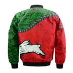 south-sydney-rabbitohs-bomber-jacket-grunge-polynesian-tattoo-nrl