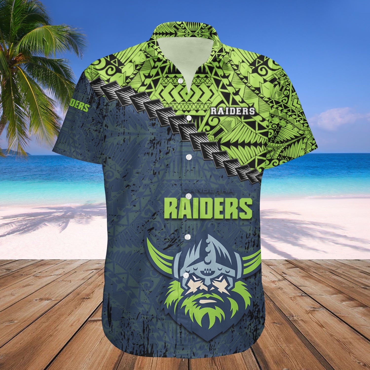 canberra-raiders-hawaii-shirt-grunge-polynesian-tattoo-nrl