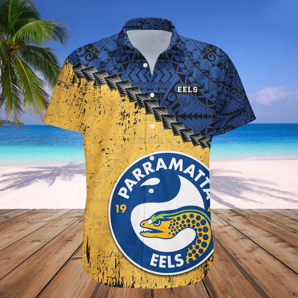parramatta-eels-hawaii-shirt-grunge-polynesian-tattoo-nrl