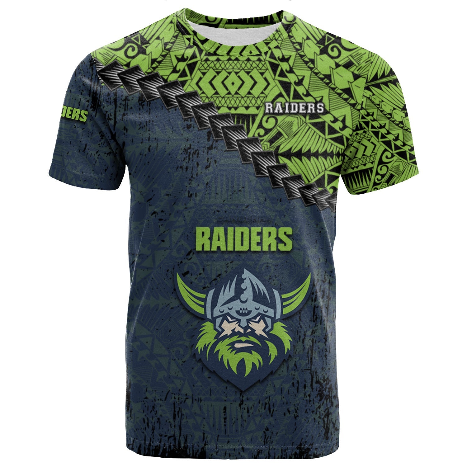 canberra-raiders-t-shirt-grunge-polynesian-tattoo-nrl