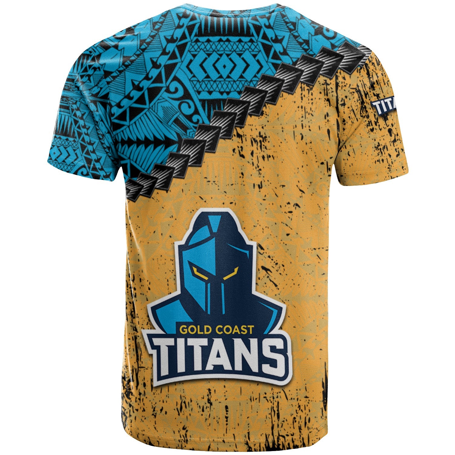 gold-coast-titans-t-shirt-grunge-polynesian-tattoo-nrl