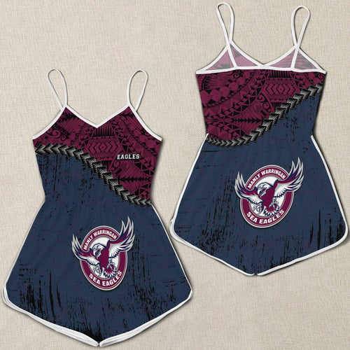 manly-warringah-sea-eagles-womens-romper-grunge-polynesian-tattoo-nrl