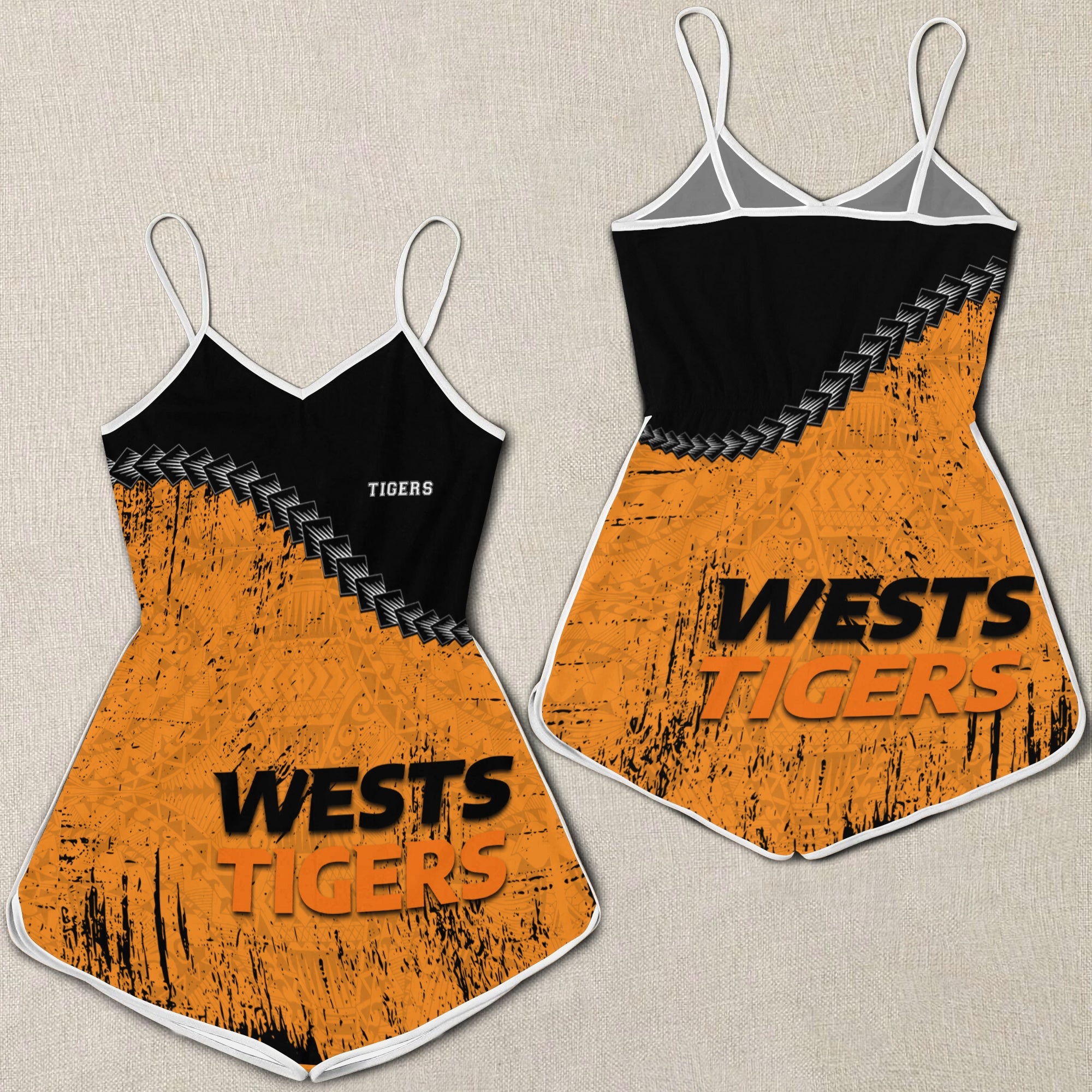 wests-tigers-womens-romper-grunge-polynesian-tattoo-nrl