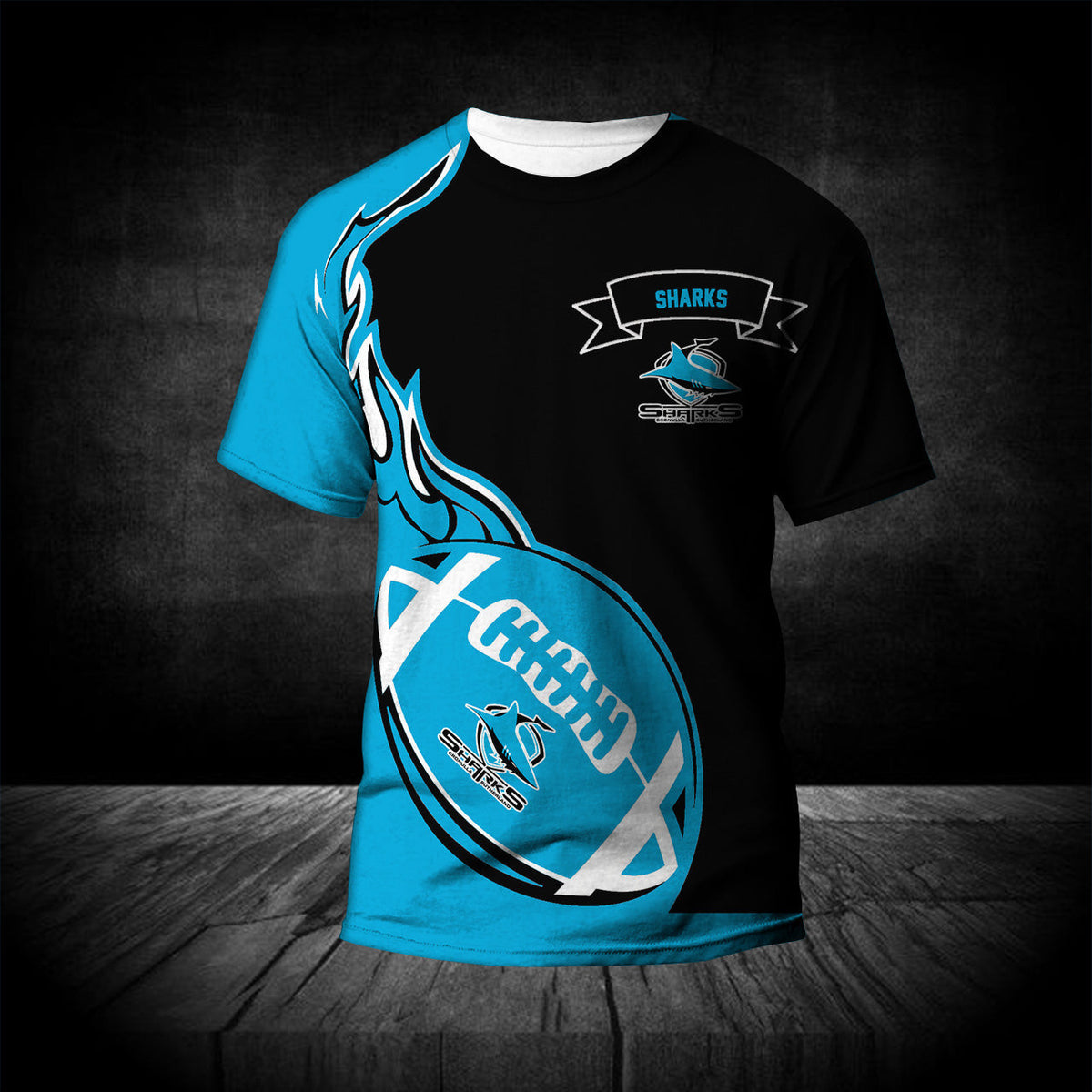 cronulla-sutherland-sharks-t-shirt-flame-ball-nrl