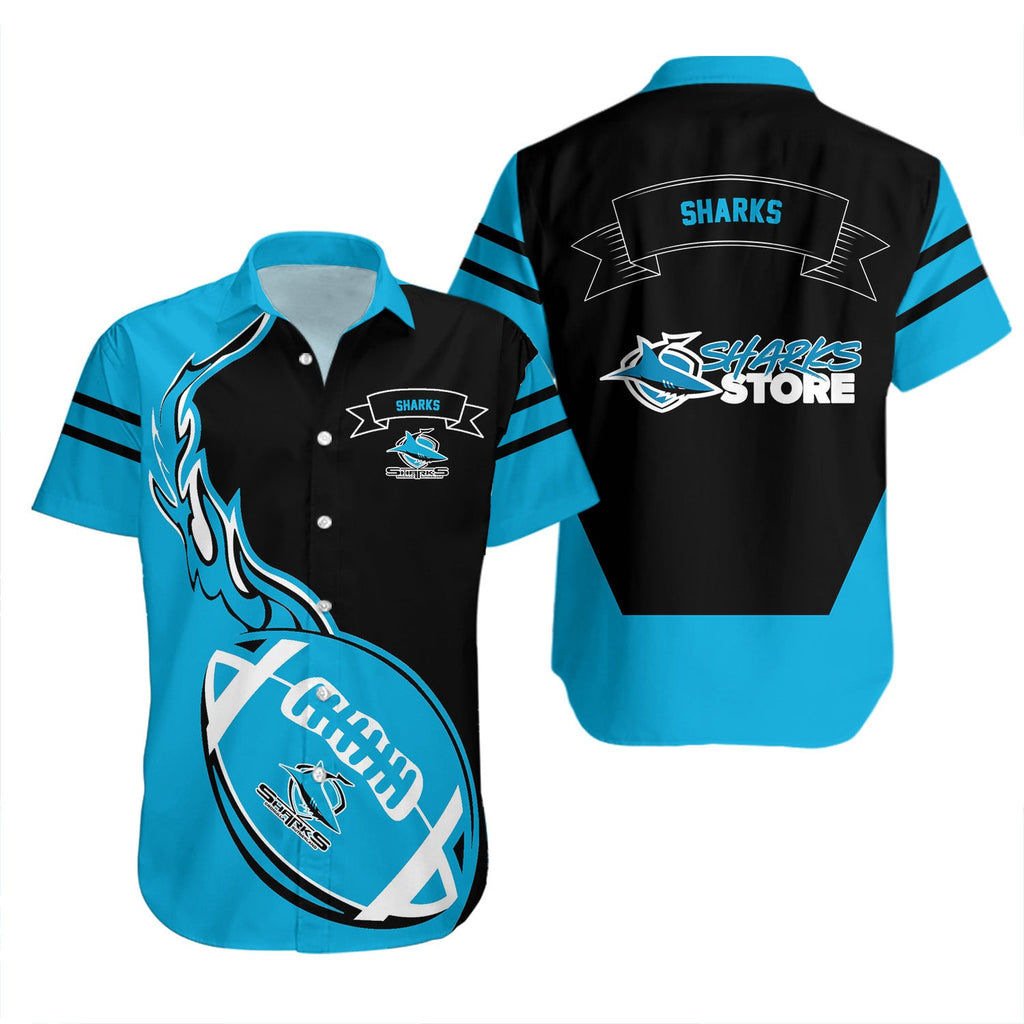 cronulla-sutherland-sharks-hawaii-shirt-flame-ball-nrl