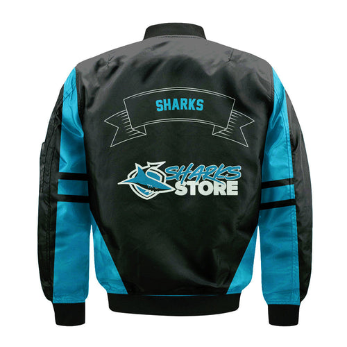 cronulla-sutherland-sharks-bomber-jacket-flame-ball-nrl