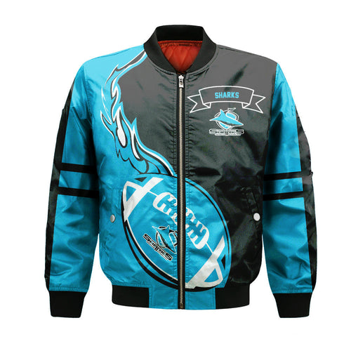 cronulla-sutherland-sharks-bomber-jacket-flame-ball-nrl