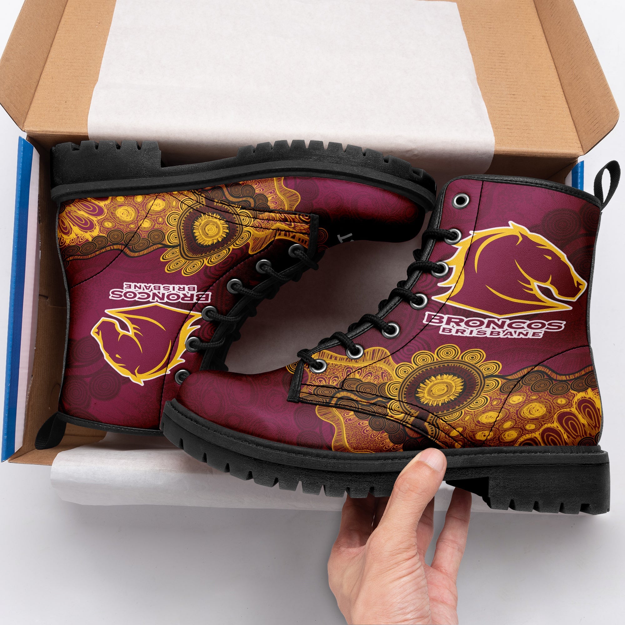 brisbane-broncos-aboriginal-leather-boots-indigenous-style-nrl