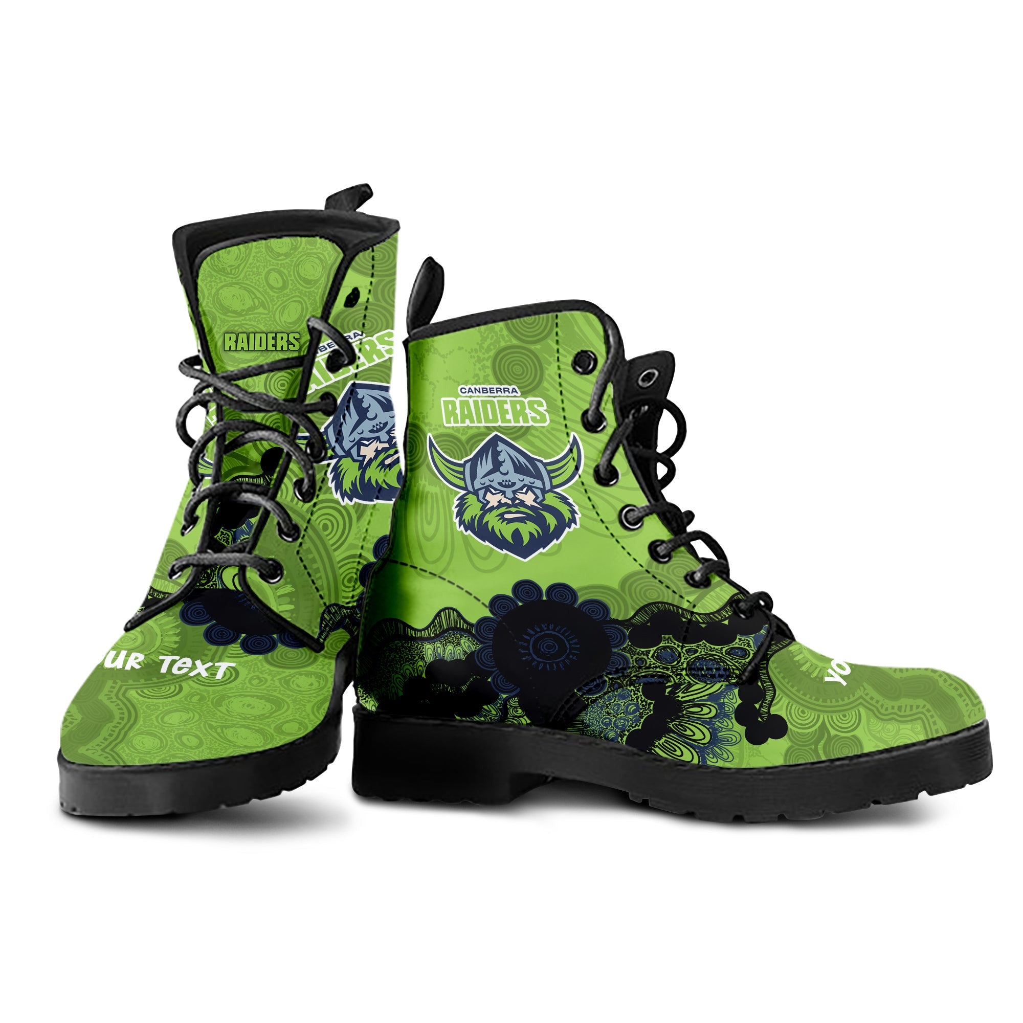 canberra-raiders-aboriginal-leather-boots-indigenous-style-nrl