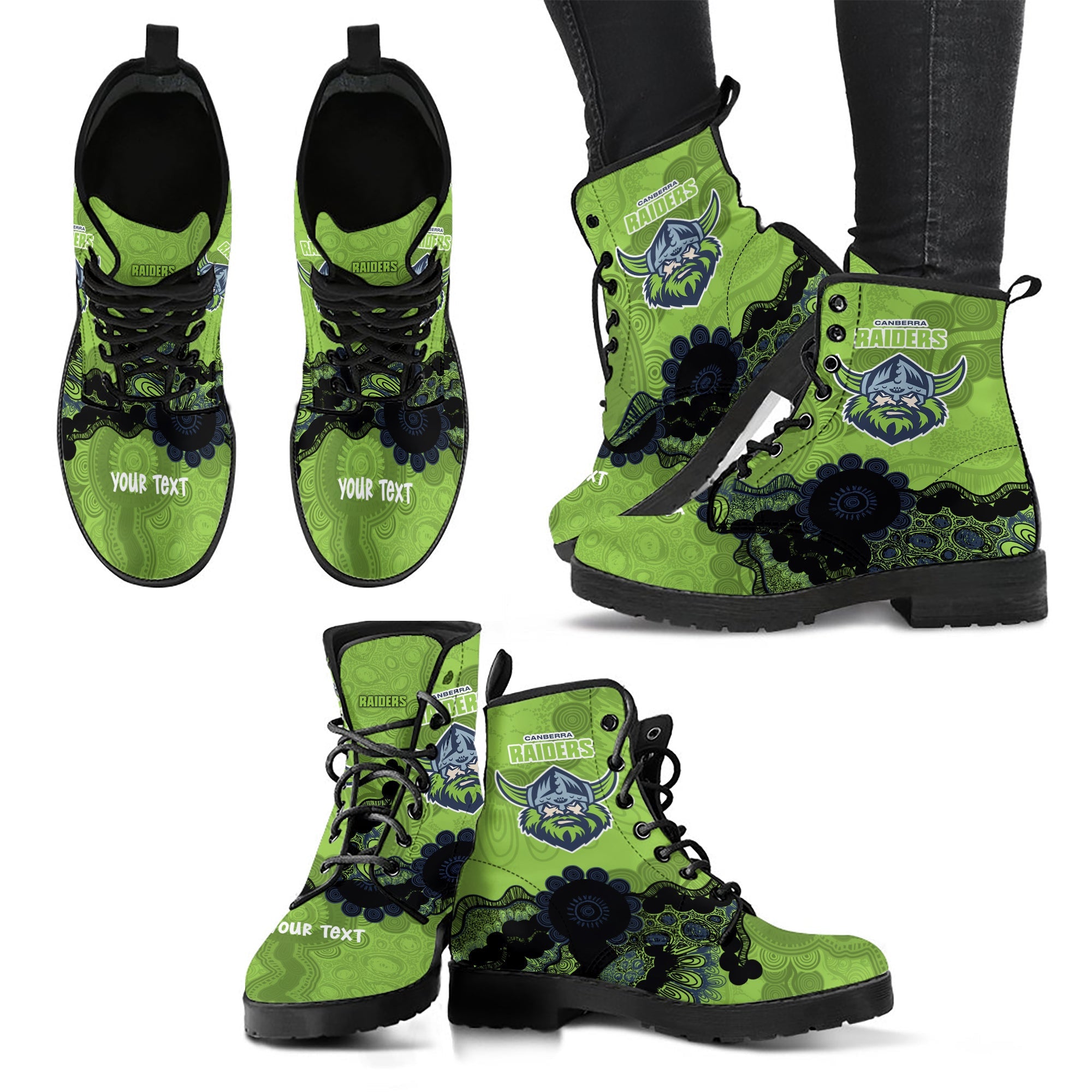 canberra-raiders-aboriginal-leather-boots-indigenous-style-nrl