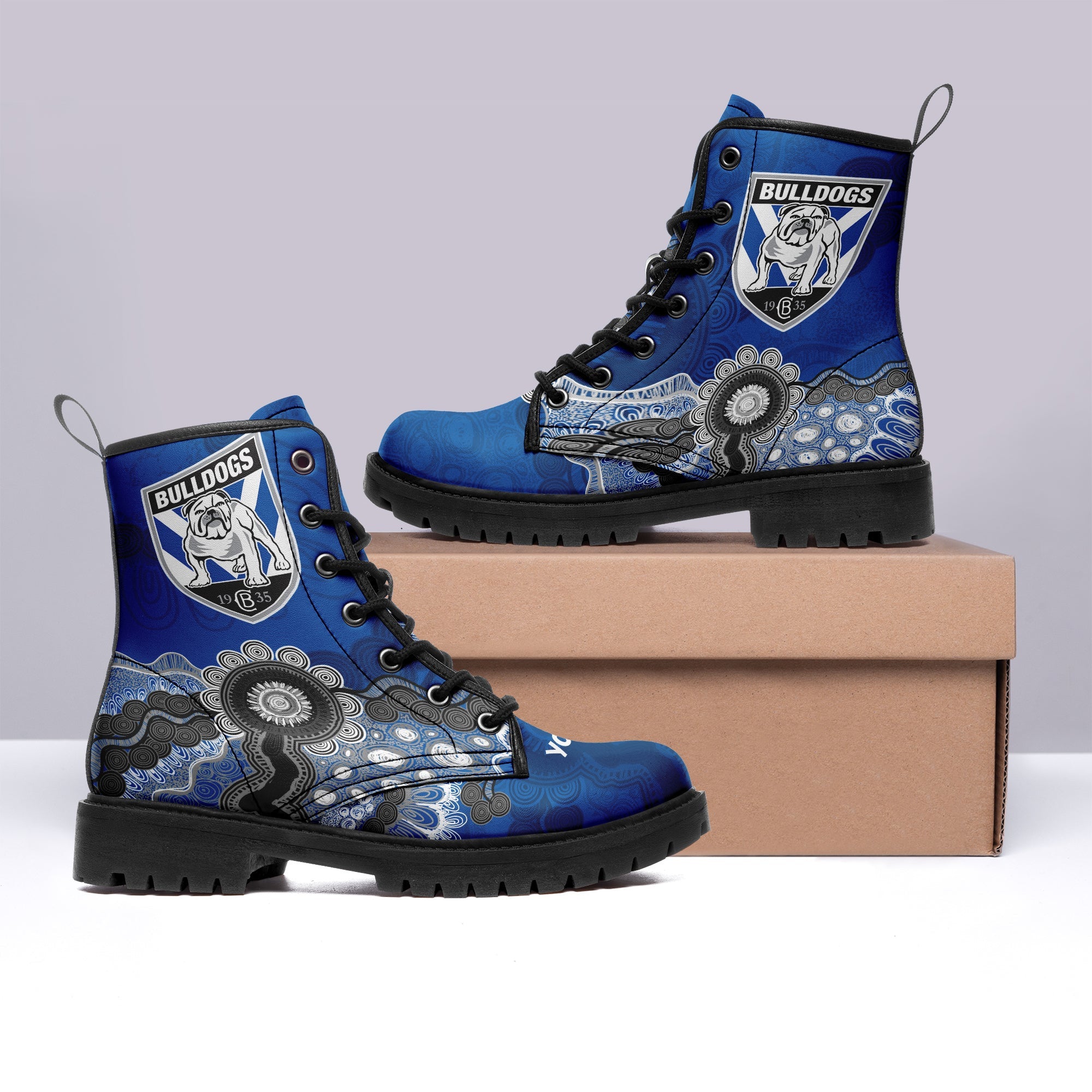 canterbury-bankstown-bulldogs-aboriginal-leather-boots-indigenous-style-nrl