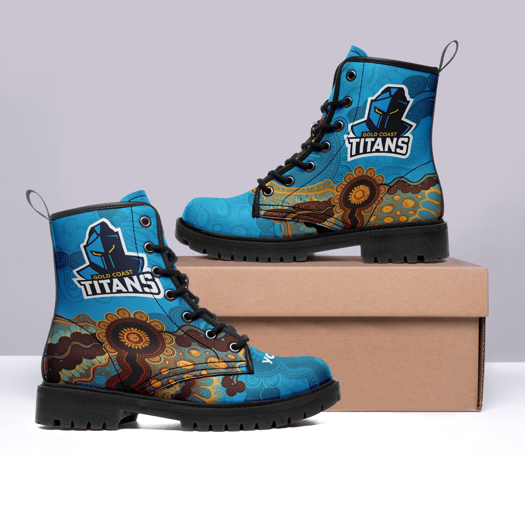 gold-coast-titans-aboriginal-leather-boots-indigenous-style-nrl