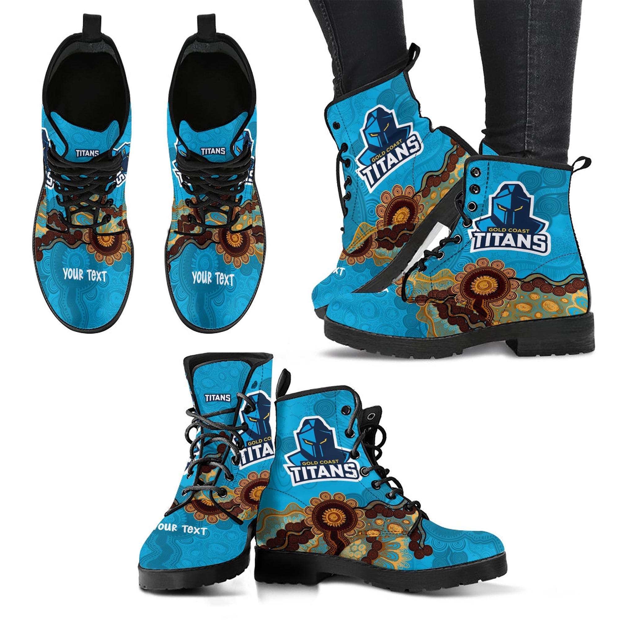 gold-coast-titans-aboriginal-leather-boots-indigenous-style-nrl