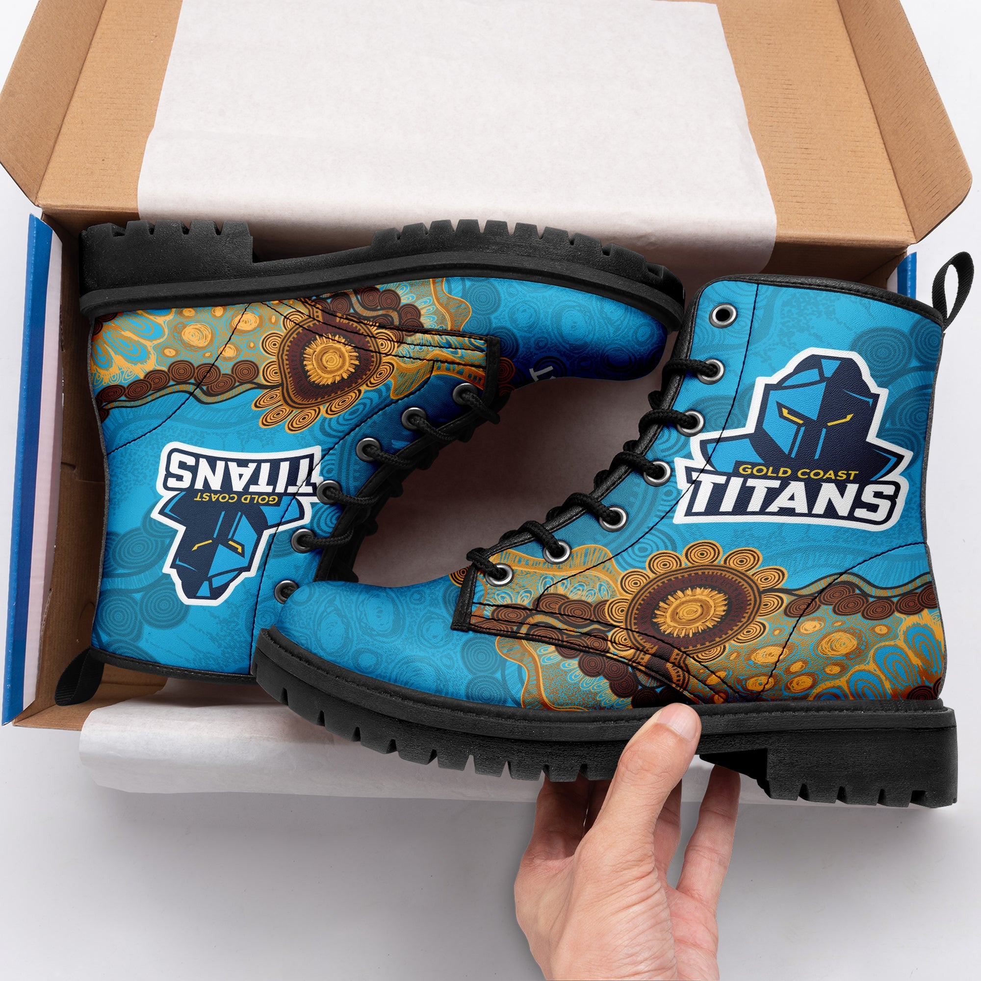 gold-coast-titans-aboriginal-leather-boots-indigenous-style-nrl