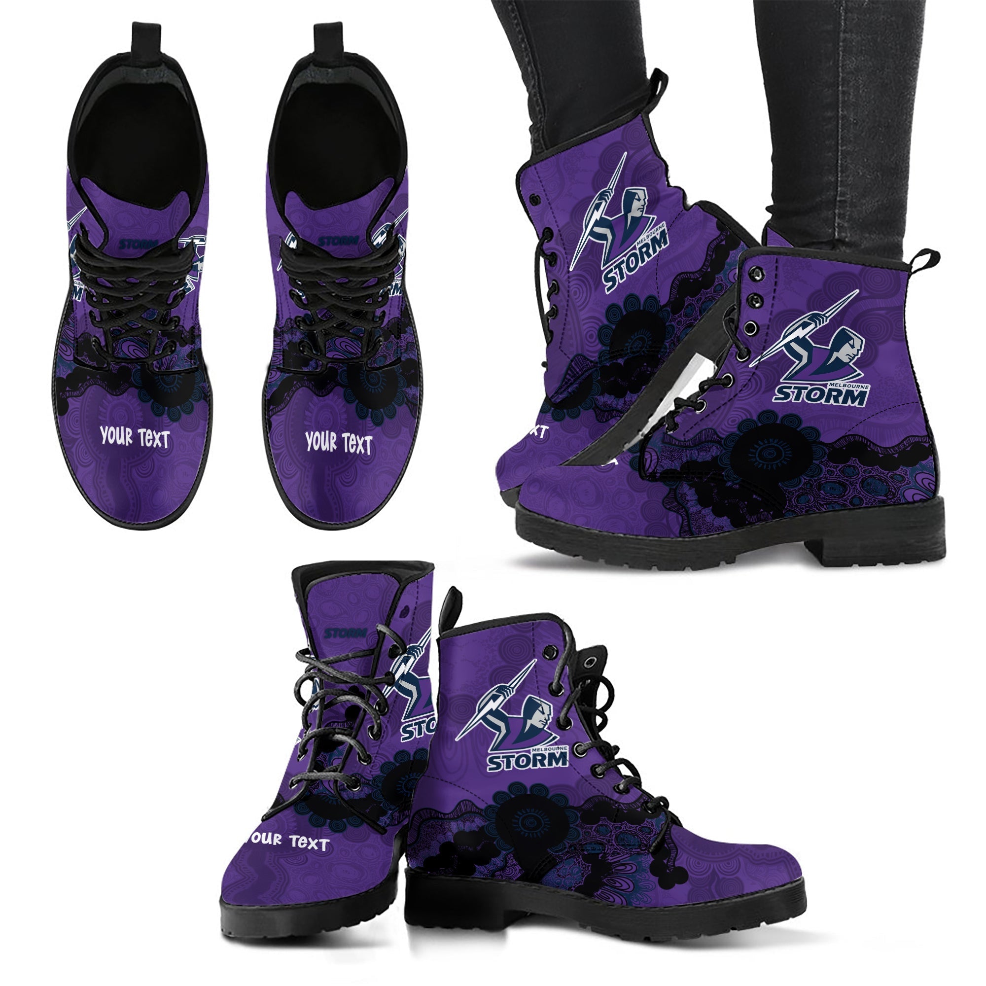 melbourne-storm-aboriginal-leather-boots-indigenous-style-nrl
