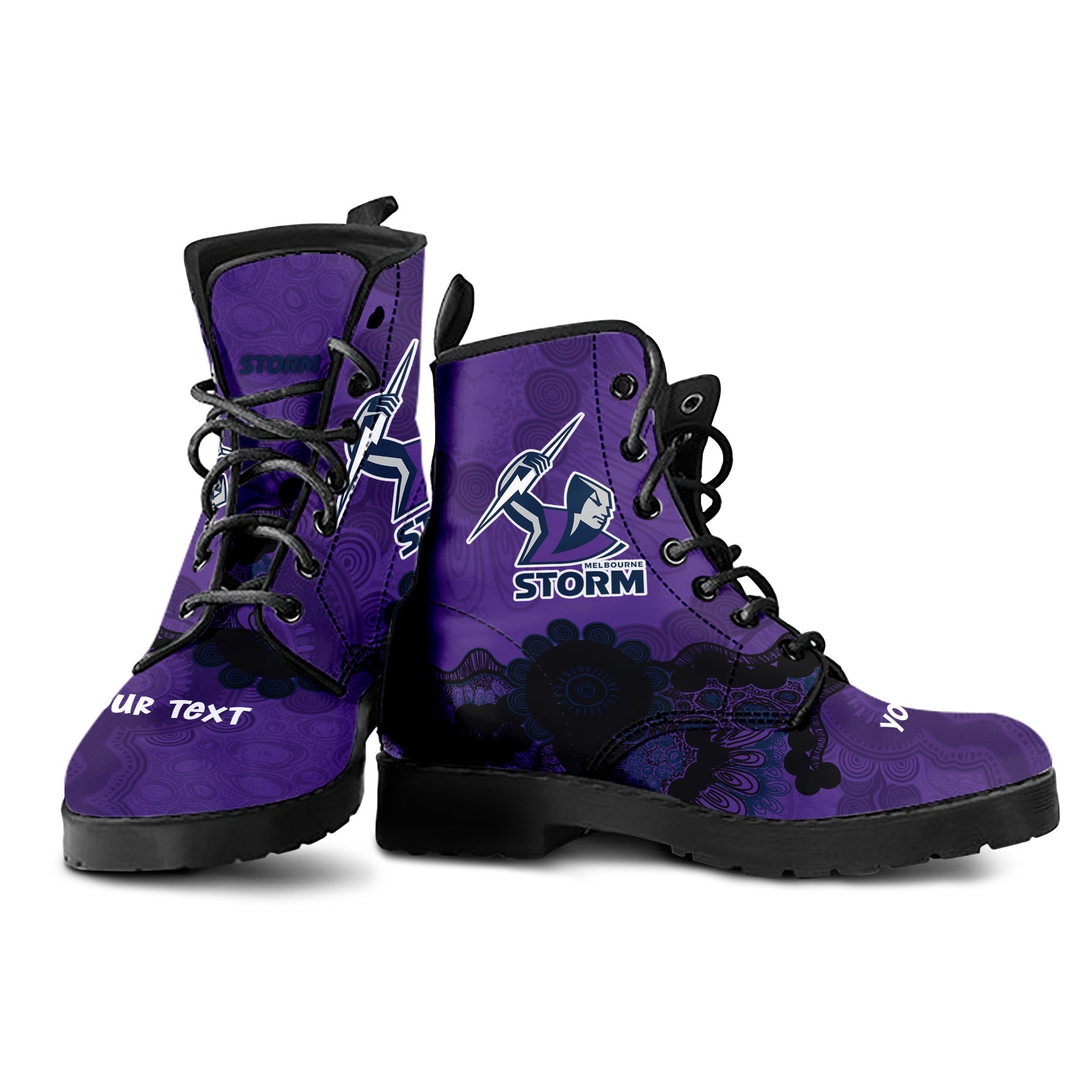 melbourne-storm-aboriginal-leather-boots-indigenous-style-nrl