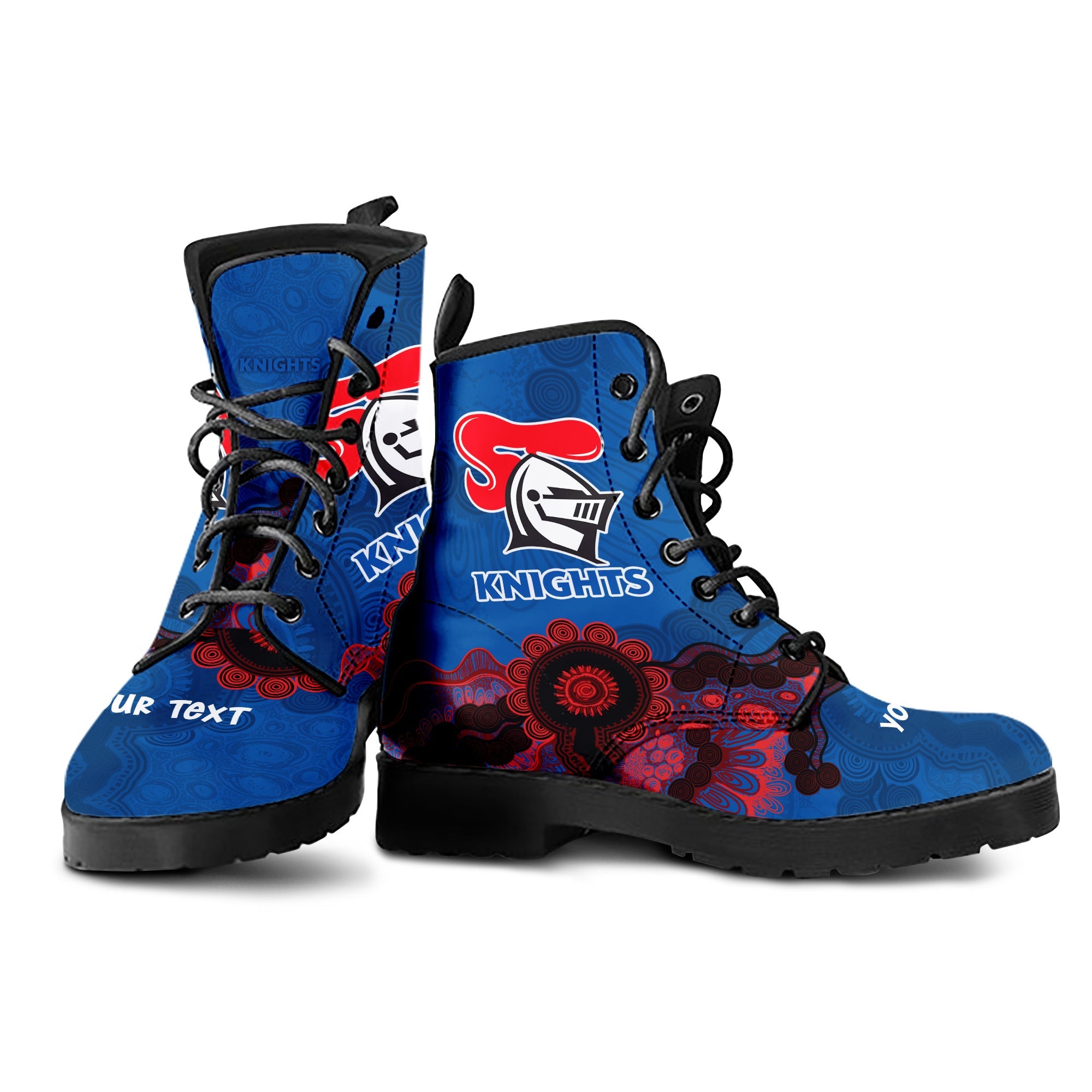 newcastle-knights-aboriginal-leather-boots-indigenous-style-nrl