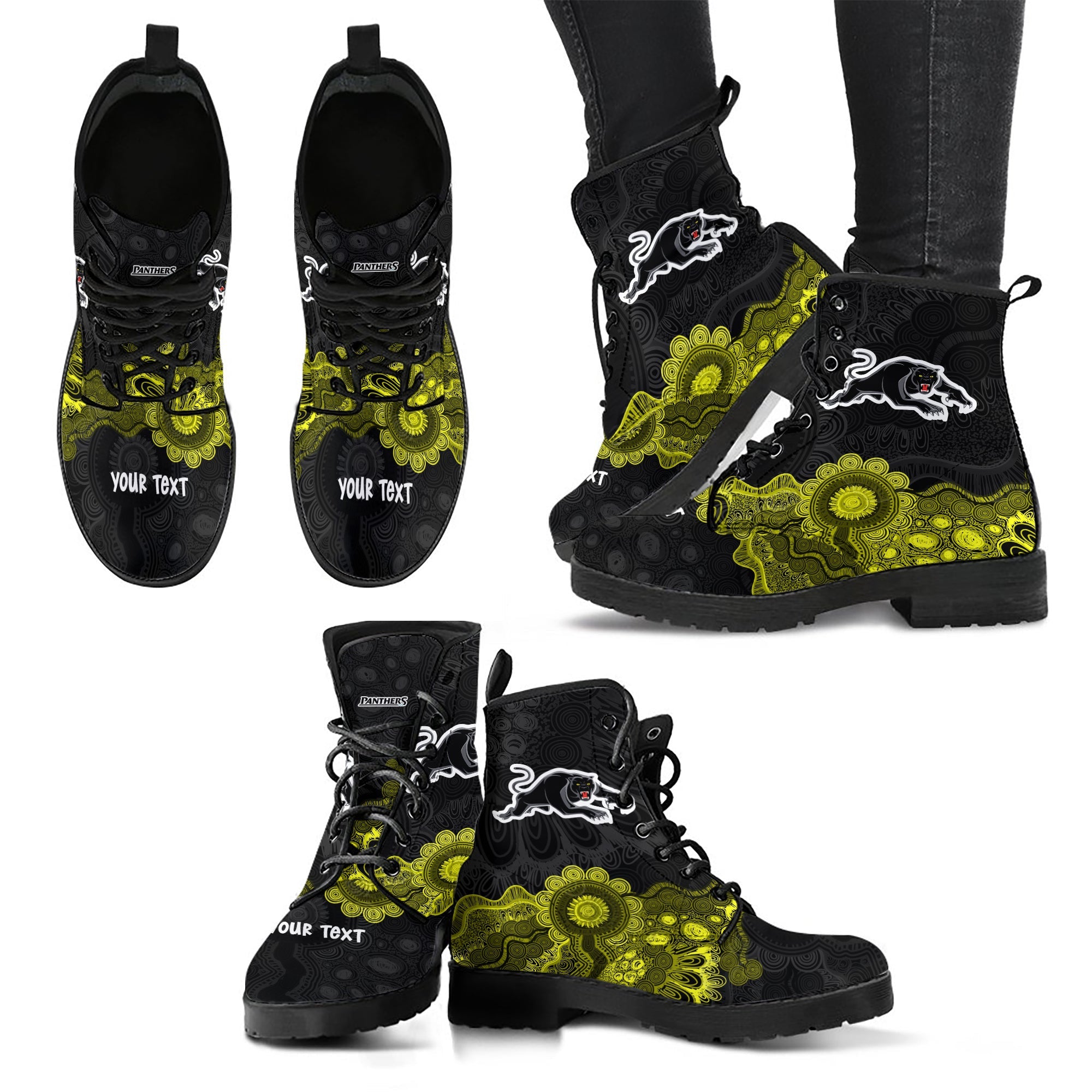 penrith-panthers-aboriginal-leather-boots-indigenous-style-nrl