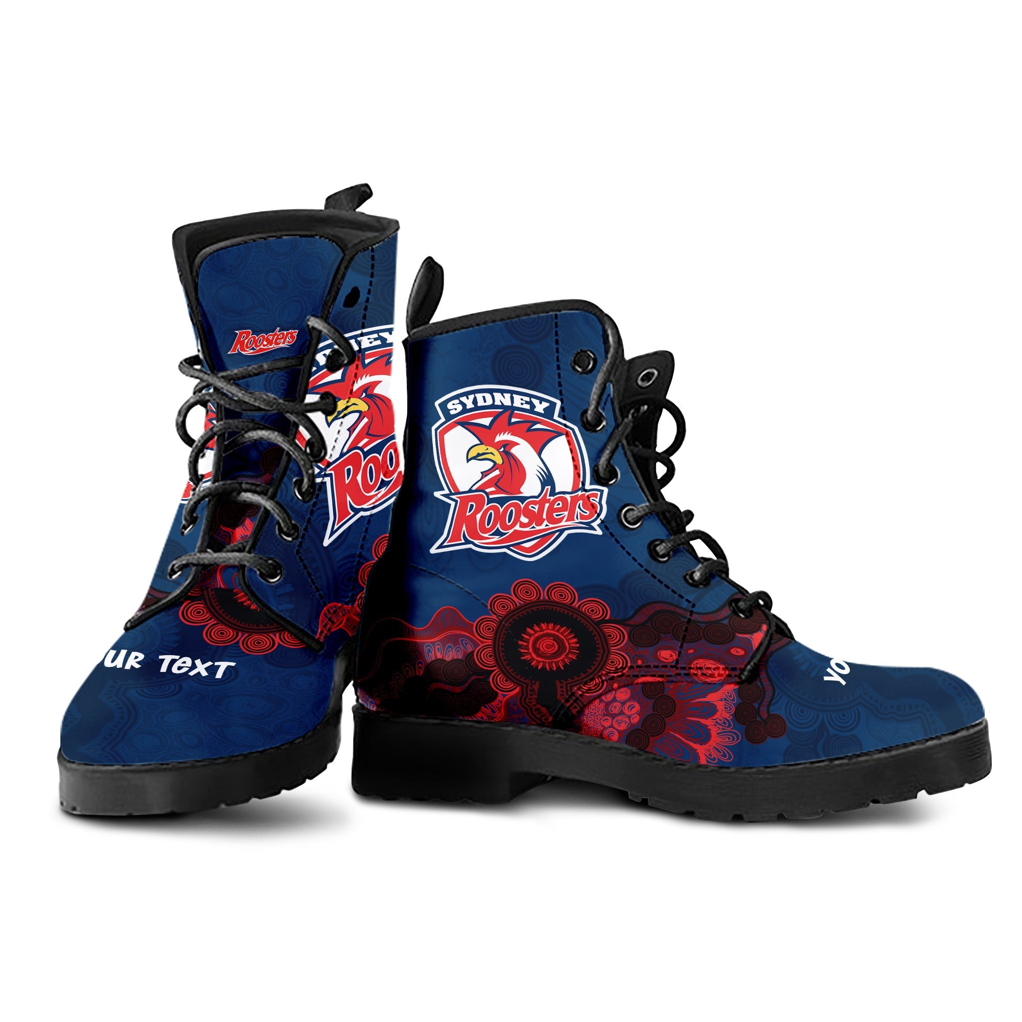 sydney-roosters-aboriginal-leather-boots-indigenous-style-nrl