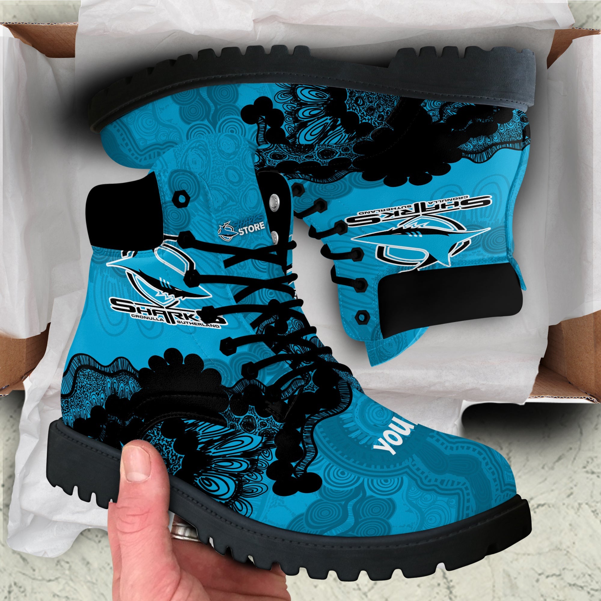 cronulla-sutherland-sharks-aboriginal-all-season-boots-indigenous-style-nrl