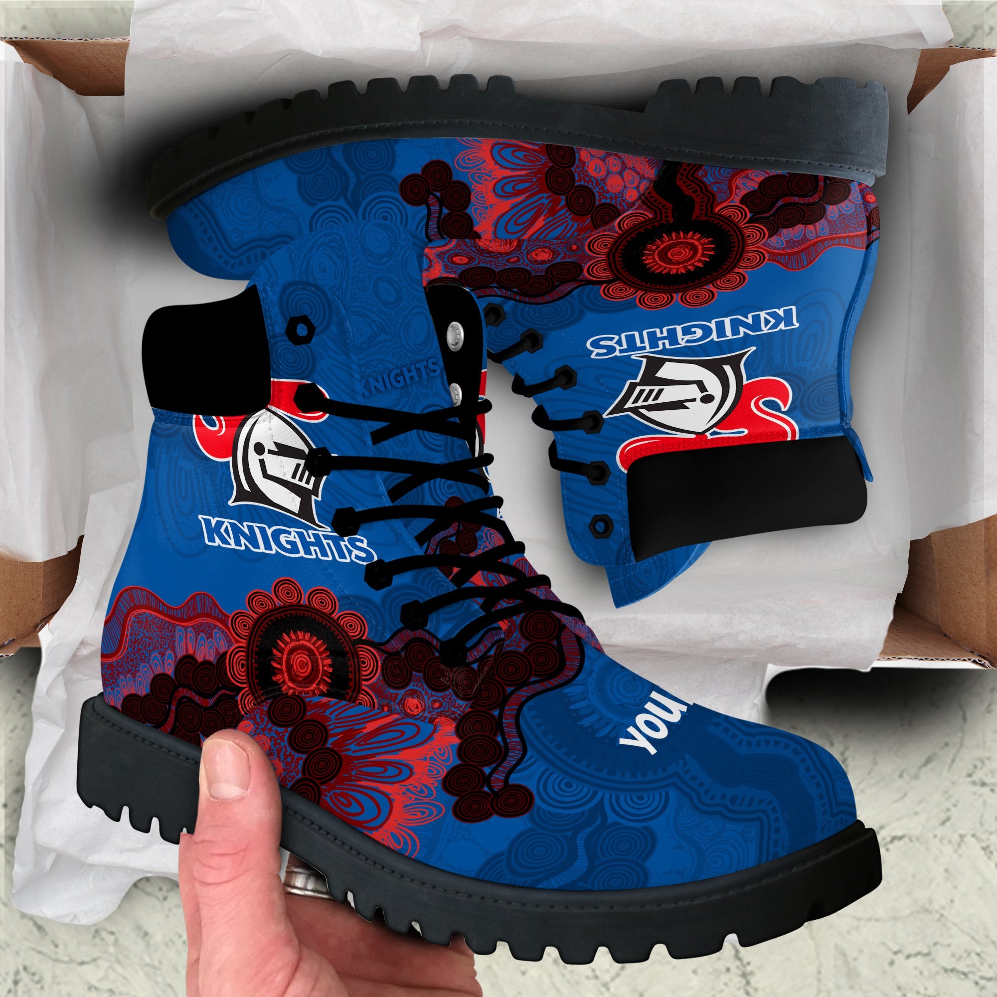 newcastle-knights-aboriginal-all-season-boots-indigenous-style-nrl